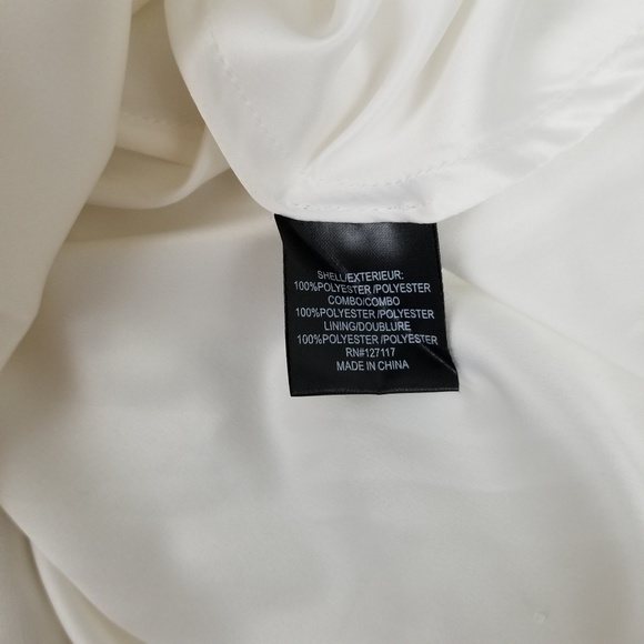 Badgley Mischka Pleated Lace Floral Ivory D0 - Picture 5 of 8